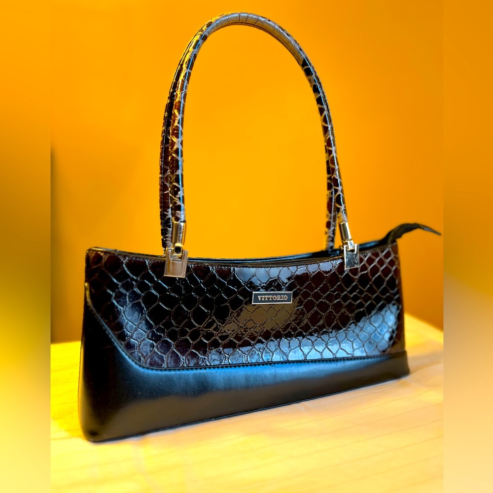 Vittorio Croc Leather Purse